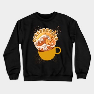 Gingerbread Spice. Holiday Great Wave of Coffee Flavor Crewneck Sweatshirt